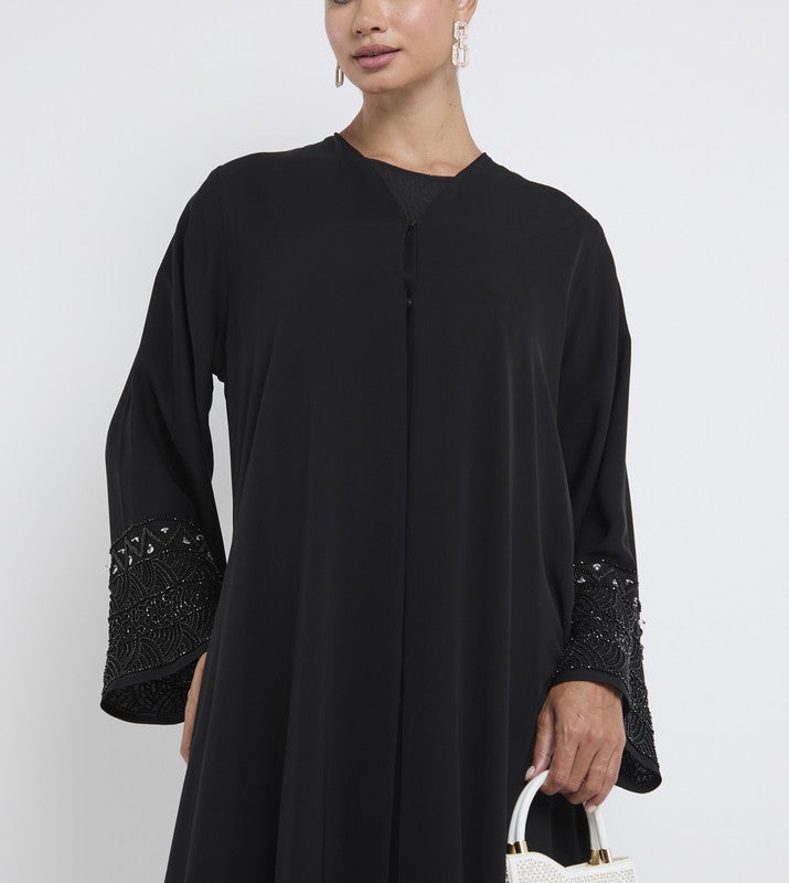 ROZA Stylish hand work abaya - Image 2