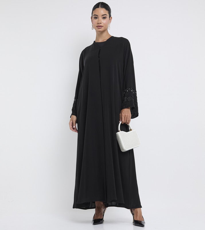 ROZA Stylish hand work abaya - Image 4