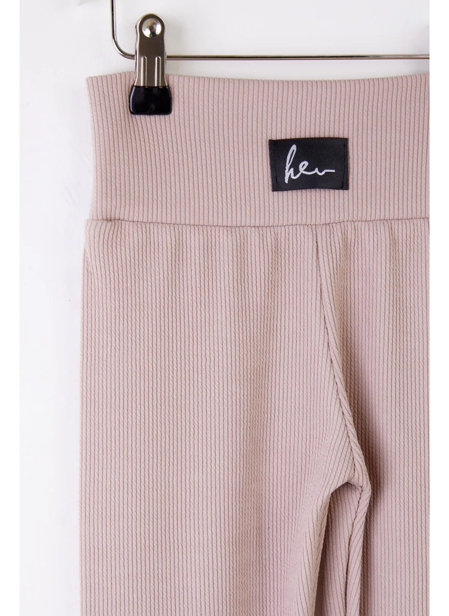 Tofisa Girls Beige Skinny Leggings - 25509