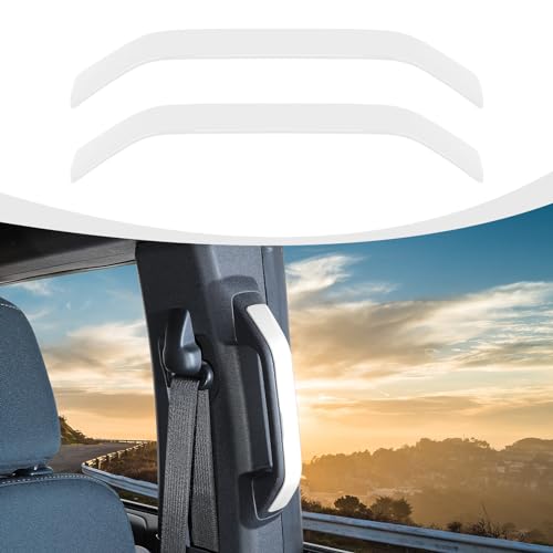 RAZPOY BPillar Handle Grab Panel Trim Cover Compatible with 20212023 Ford Bronco Interior Accessories 4Door White - Image 1