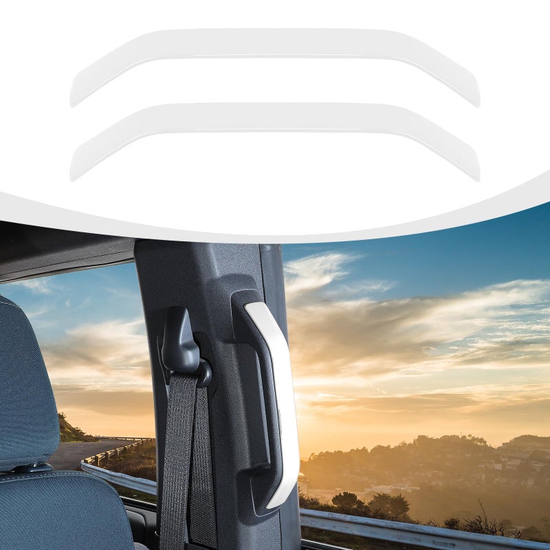 RAZPOY BPillar Handle Grab Panel Trim Cover Compatible with 20212023 Ford Bronco Interior Accessories 4Door White - Image 2