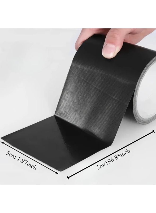 Black Rubber Repair Tape Self Adhesive Waterproof Tear Resistant W1.97inch X L196.85 - Image 1