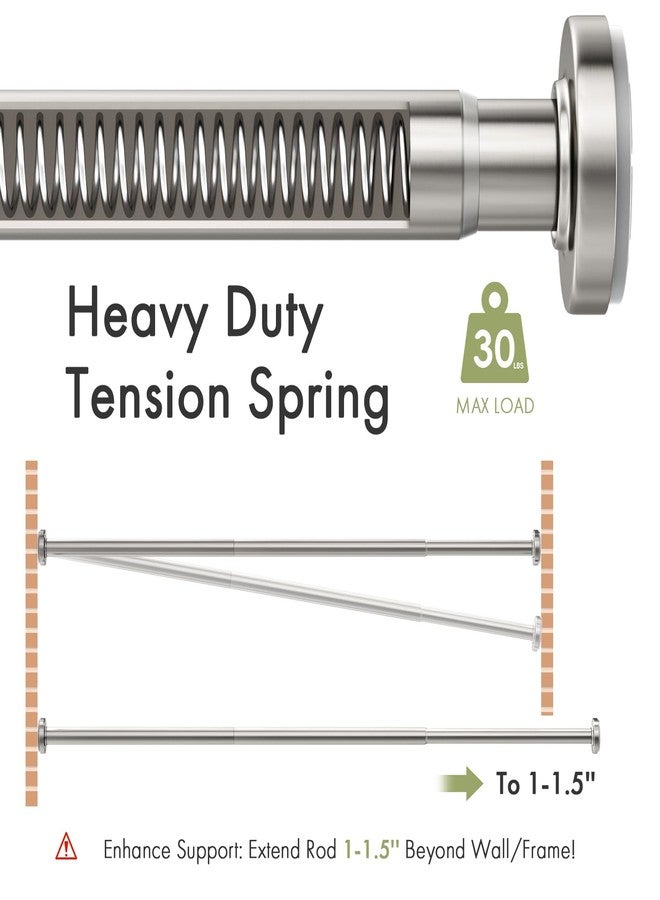 AmazerBath Spring Tension Shower Curtain Rod, 31-75 Inches Heavy Duty Tension Rod Rust Proof Bathroom Curtain Rod, Adjustable No Drill Easy Segmented Installation, Nickel - Image 5