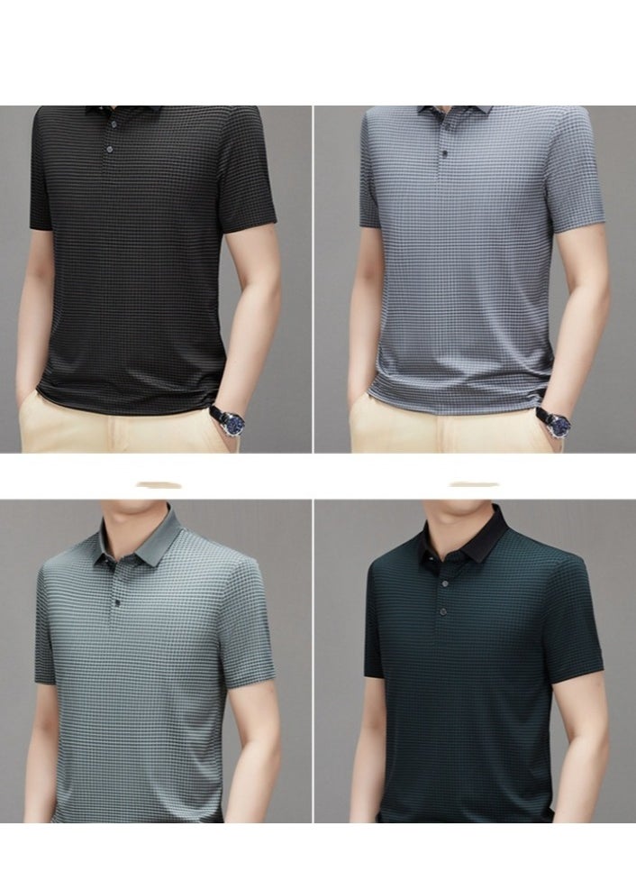 Generic Men's Pure Cotton Short Sleeved T-shirt Casual POLO Shirt  - Image 2