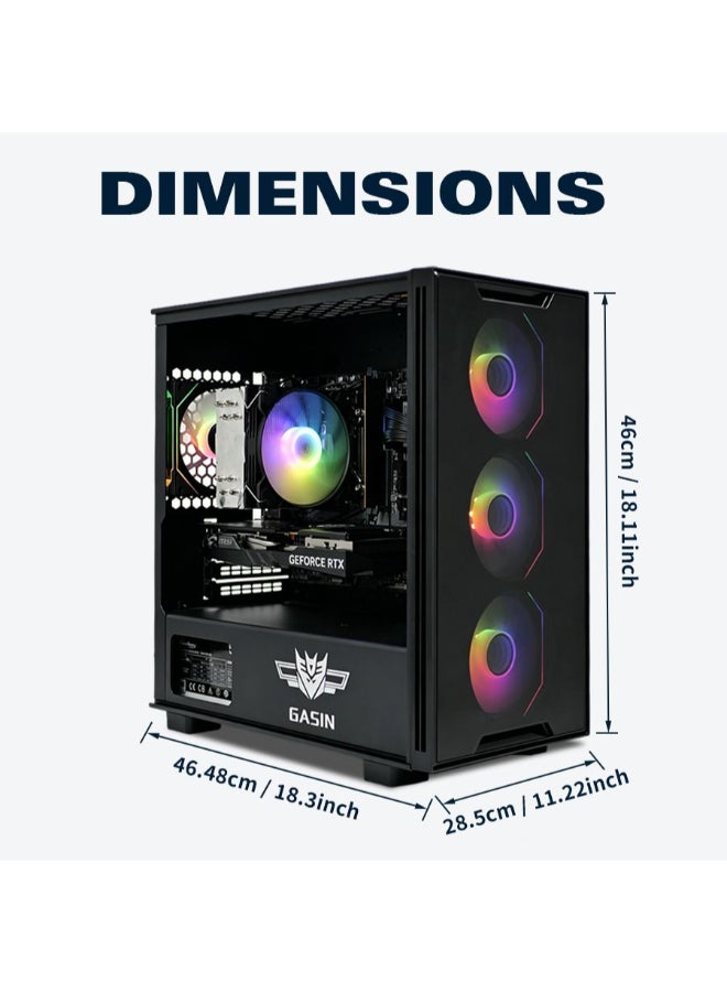 غاز جهاز ألعاب الكمبيوتر بمعالج Core i5-12400F/1TB SSD/16GB RAM 3200MHz DDR4/Windows 11/12GB NVIDIA GeForce RTX 3060 مع إضاءة ARGB LED/ - Image 5