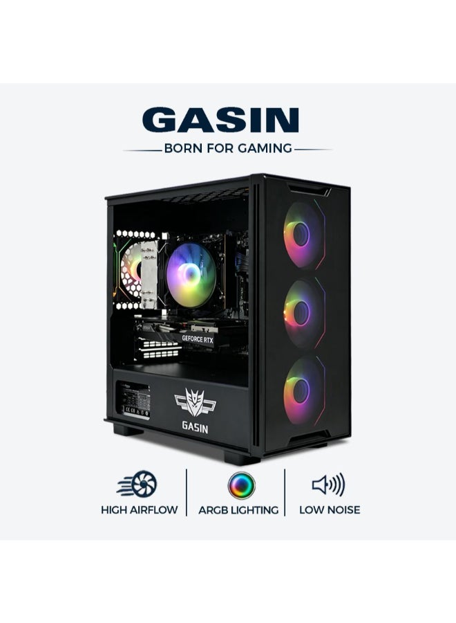 غاز جهاز ألعاب الكمبيوتر بمعالج Core i5-12400F/1TB SSD/16GB RAM 3200MHz DDR4/Windows 11/12GB NVIDIA GeForce RTX 3060 مع إضاءة ARGB LED/ - Image 2