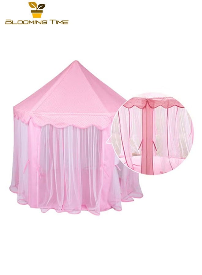 BLOOMING TIME Hexagonal Princess Castle Tent Children's Tent Play House Baby Indoor And outdoor Tent Breathable Net - Image 2