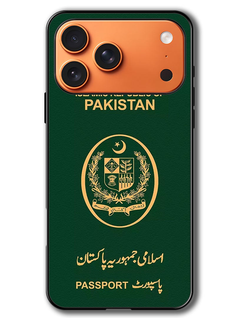 Theodor Case Compatible with Apple iPhone 17 Pro 6.3 Inch Protection Shockproof Bumper Cover Pakistan Passport - Image 1