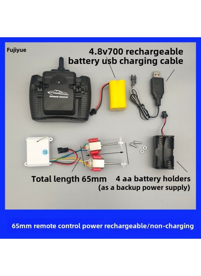 Self-made Remote Control Ship Technology Experiment Internal Parts Circuit Receiving Ship Model Controller Suit Power Manual Model-Color:125mm Remote Control Power Non-charging-Specifications:Official Standard + 1 Rechargeable Battery  - Image 5