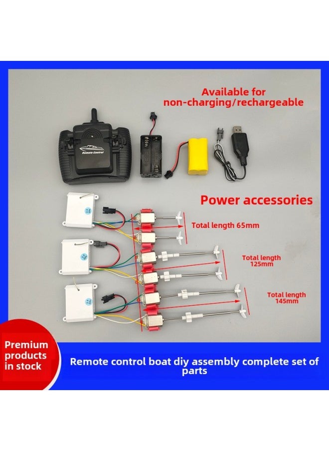 Self-made Remote Control Ship Technology Experiment Internal Parts Circuit Receiving Ship Model Controller Suit Power Manual Model-Color:125mm Remote Control Power Non-charging-Specifications:Official Standard + 1 Rechargeable Battery  - Image 2