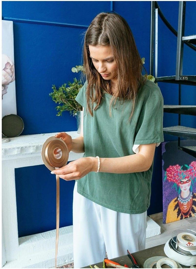 Ailily Graphic Art Tape, Gold Tone Metalized Tape 1cm*50m DIY Graphic Tape for Detailing Accent Wall, Graphic Arts, Detailing Wall, Wardrobe, Bathroom, Floor, Tile, Car  - Image 5