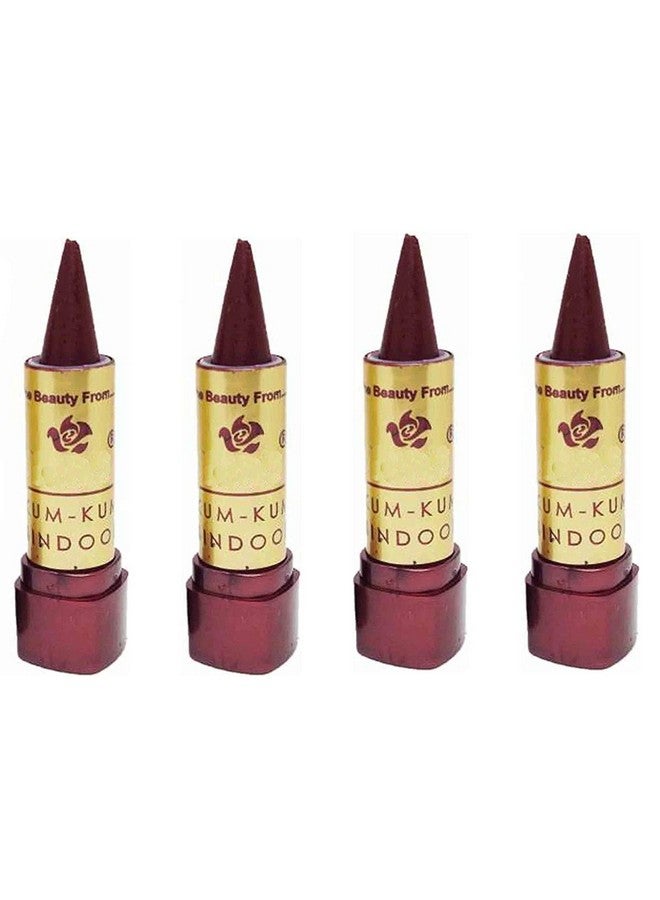 MK Genuine Herbal Stick Sindoor Maroon For Women (Pack Of 4) - Image 1