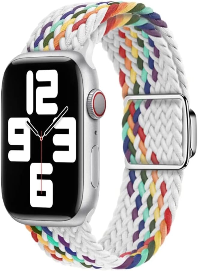Next store Natural Braided Nylon Watch Band Compatible with iWatch Series 1/2/3/4/5/6/7/8/9/10/Ultra/Ultra2 Size 42/44/46/49 - Breathable, Soft, High Elasticity, Genuine Product.