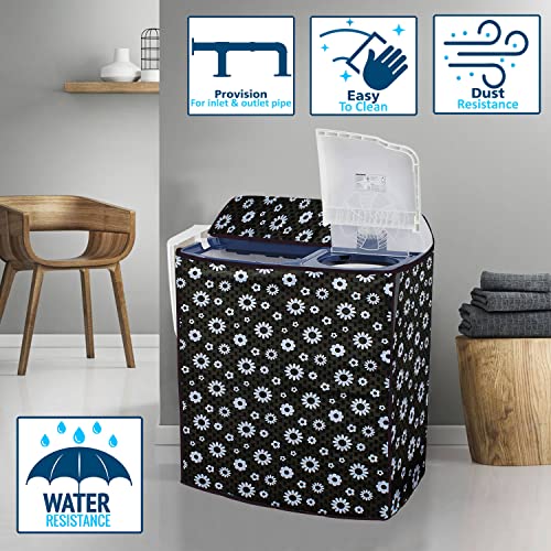 Wings Star Semi Automatic Washing Machine Cover for LG 8 kg, 8.2 kg, 8.5 Kg (88.9x54.61x99.06 cms) | Top Load Washing Machine Cover | Dustproof & Waterproof Washing Machine Cover, KUM52 - Image 2