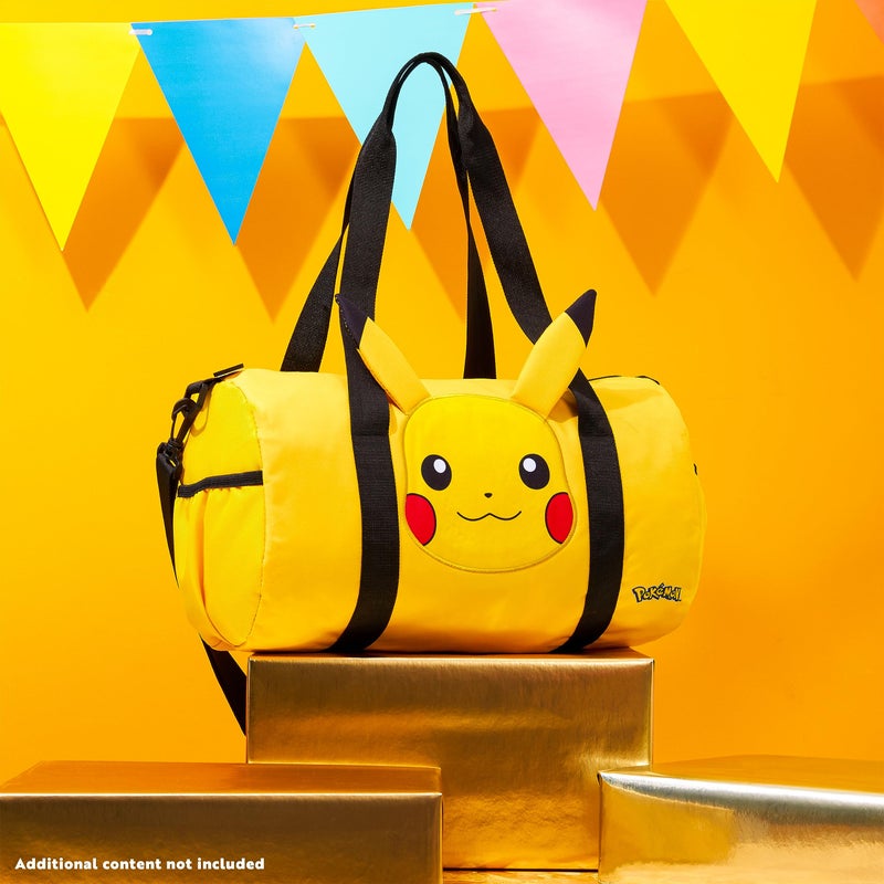 Pokemon Duffel Bag For Kids  Gym Bag Overnight Pikachu Sports Kit Holdall Bag Hand Luggage Bag - Gifts For Boys (Yellow 3D Ears) - Image 2