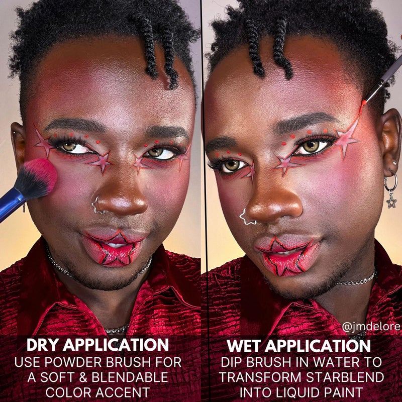 Mehron Makeup StarBlend Cake Makeup | Wet/Dry Pressed Powder Face | Powder Foundation | Black Body and Face Paint 2 oz (56g) - Image 5