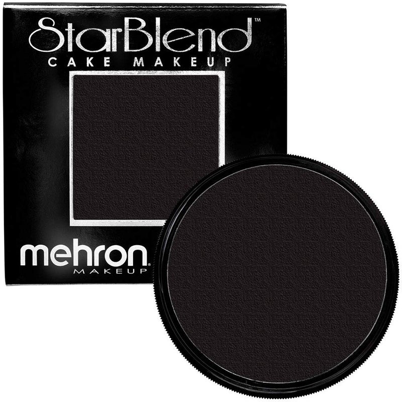 Mehron Makeup StarBlend Cake Makeup | Wet/Dry Pressed Powder Face | Powder Foundation | Black Body and Face Paint 2 oz (56g) - Image 1