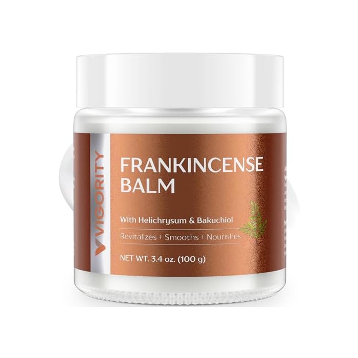 Vigority Frankincense Balm: Hydrating & Soothing for Dry, Cracked & Fragile Skin with Frankincense, Ceramide & Centella Asiatica – Moisturizing & Nourishing Skin for Face & Body – 3.4 oz
