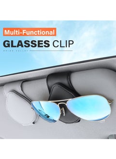 Glasses Clip for Car, 2 Pack Sun Visor Sunglasses Holder Clip Organizer Eyeglasses Mount with Card Clip for Car Sun Visor Magnetic Adsorption Leather Glasses Hanger, Black & Gray - pzsku/Z949C991D53E160BF6F53Z/45/_/1731495899/8ab7d0a4-3f4d-4cb2-bad4-3c33e8f4538d