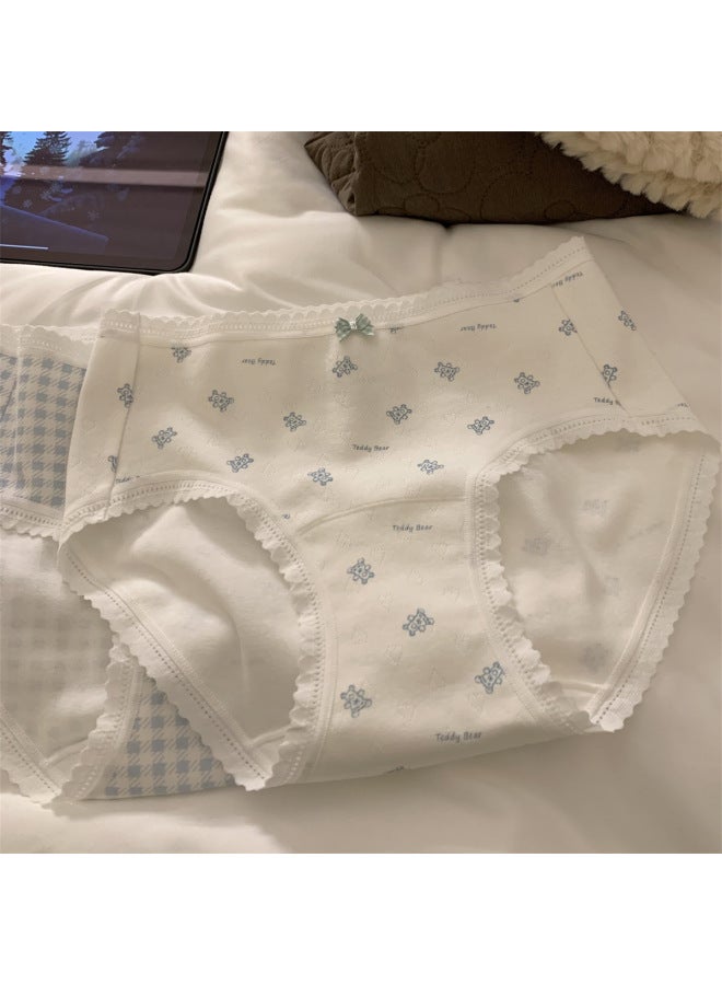10a Antibacterial Extended Crotch Class A Baby Cotton Ladies Cotton Panties Women Waist Girls Cotton Briefs