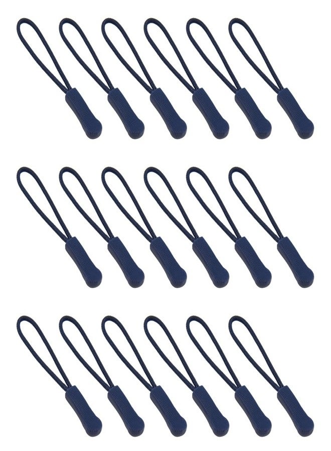 Ruidee 50 Pieces Zipper Pulls Zipper Tabs Zipper Pull Cord Extender Replacement Zipper Pulls for Backpacks, Jackets, Luggage, Purses, Handbags（Dark Blue） - Image 1