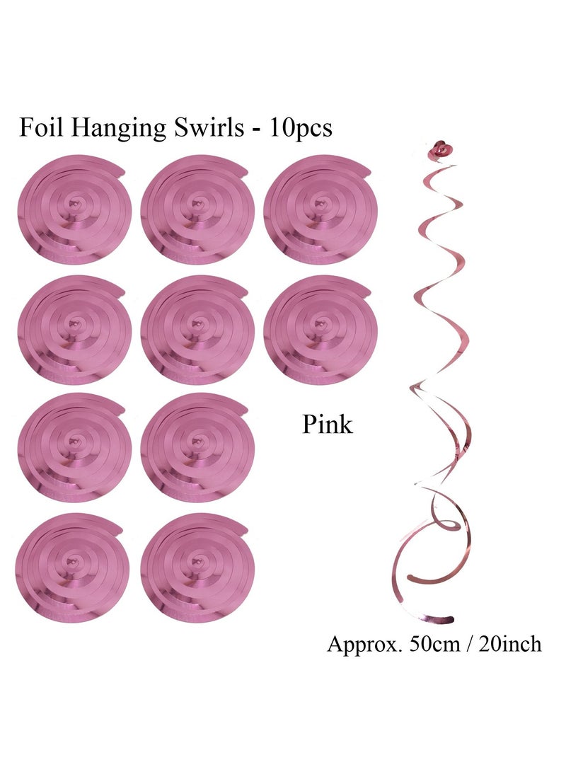 Jolley Birthday Party Decoration, Happy Birthday Banner with Paper Fans, Honeycomb Balls, Triangular Pennants, Circle Paper Garland, Hanging Swirls and Balloons Pink, Rose Red and White - Image 5