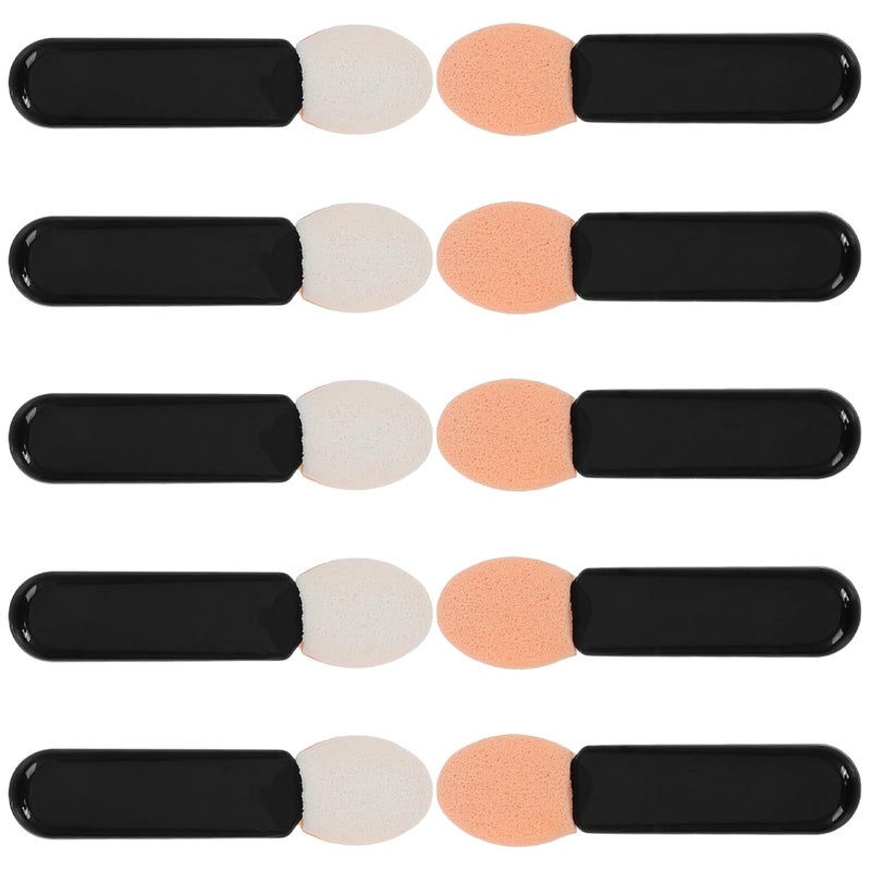 10 Pcs Mini Eyeshadow Sponge Applicators Small Eye Shadow Stick Blending Crease Eyeliner Makeup Brushes for Women Eye Makeup Tools - Image 1