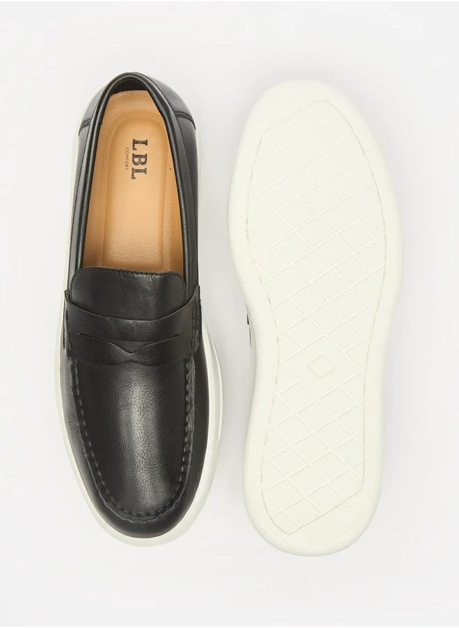 ال بي ال من شو اكسبرس Men's Solid Slip-On Loafers