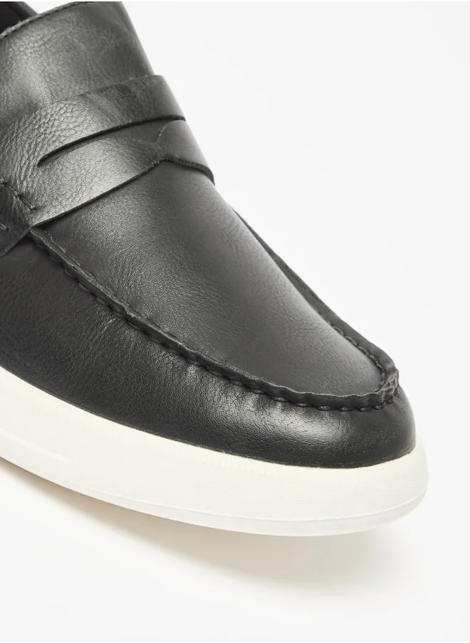 ال بي ال من شو اكسبرس Men's Solid Slip-On Loafers