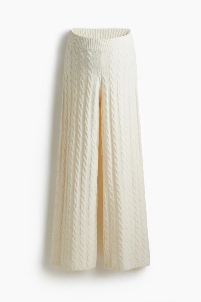 H&M MAMA Cable-knit trousers