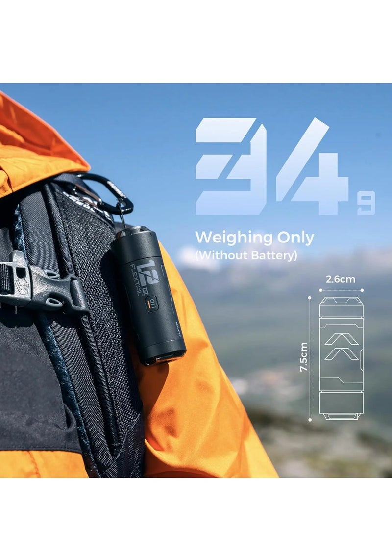 فليكس تيل مضخة هواء محمولة GEAR ZERO PUMP سعة 34 جرامًا للنفخ مع بطارية قابلة لإعادة الشحن، مضخة كهربائية صغيرة للغاية  - Image 2