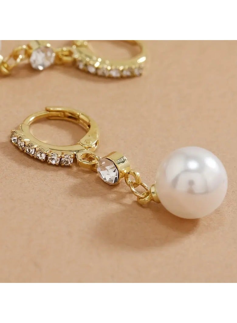 Home Clearance Sale Elegant Pearl Drop Earrings Simple Fashion Everyday Party Wear Dangle Earrings Gift For Women Mom - Image 5