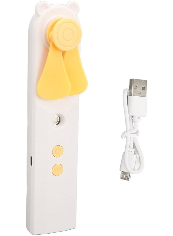 NAMA 2 in 1 Portable Mist  Fan Sprayer, 2 Speed ​​Rechargeable Humidifier Cooler Fan Portable Water Mist for Home Facial Steamer Moisturizer Office Travel (yellow)  - Image 1
