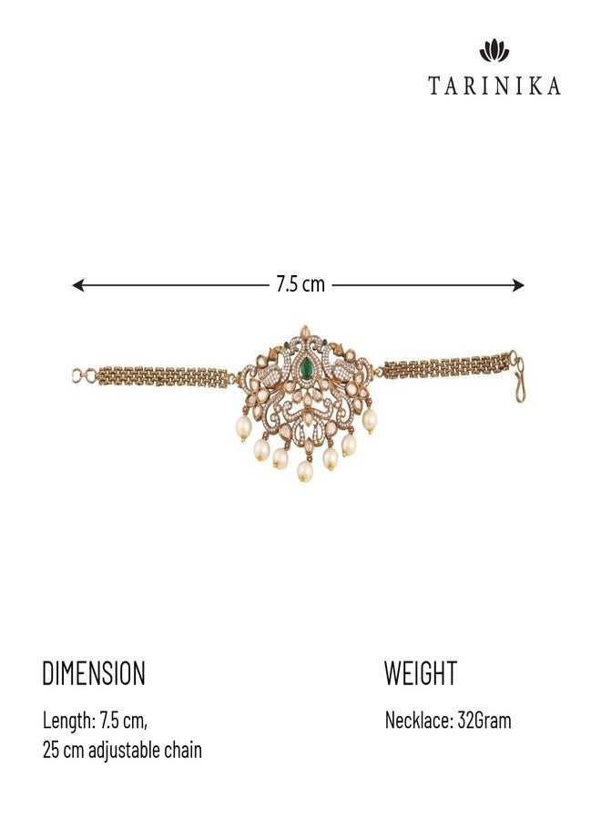 TARINIKA Brass Jean Nakshatra Mini Choker Necklace with Peacock Design - Indian Jewelry Sets for Women | Perfect for Ethnic Occasions | Traditional South Indian Necklace | 1 Year Warranty* - Image 4