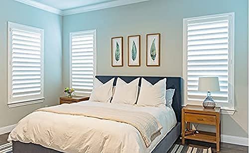 Suncraft Shutters -Plantation Shutters –Custom Made Window Blinds – No Front Tilt Rod - Easy DIY Installation – Interior Plantation Shutters -Privacy Blinds for Kitchen, Bath, Bedroom - Image 2