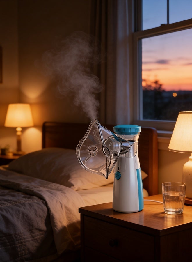 صورة العالمة جهاز استنشاق محمول، مبخر صغير، قابل لإعادة الشحن عبر USB، جهاز استنشاق شبكي يدوي، طريقتان للاستخدام للكبار والأطفال الذين يعانون من مشاكل في التنفس، مناسب للاستخدام في المنزل أو المكتب أو في الخارج. - Image 5