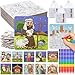 Arrowbash 30 Pack Color Your Own Nativity Scene Jigsaw Puzzles for Kids Stackable Crayons Gift Bag DIY Religious Christmas Craft Paper Puzzle to Draw on - Image 2