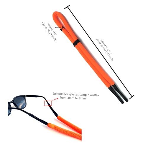 Decker Floating Sunglass Strap 8 Pcs Pack Glasses Float Adjustable Eyewear Retainer Safety outdoor Eyeglass Rope for Aquatic Sports surfing Sailboat Swimming (Mix color) - Image 4
