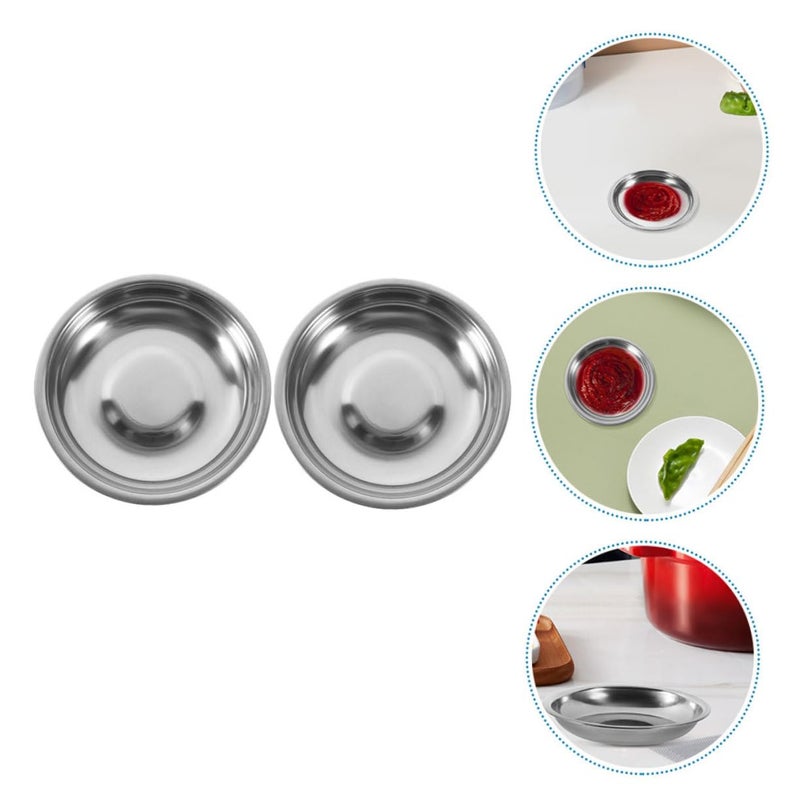 Thickened Stainless Steel Round Serving Bowl Set 10 Pcs for Sauces Seasonings - Image 5