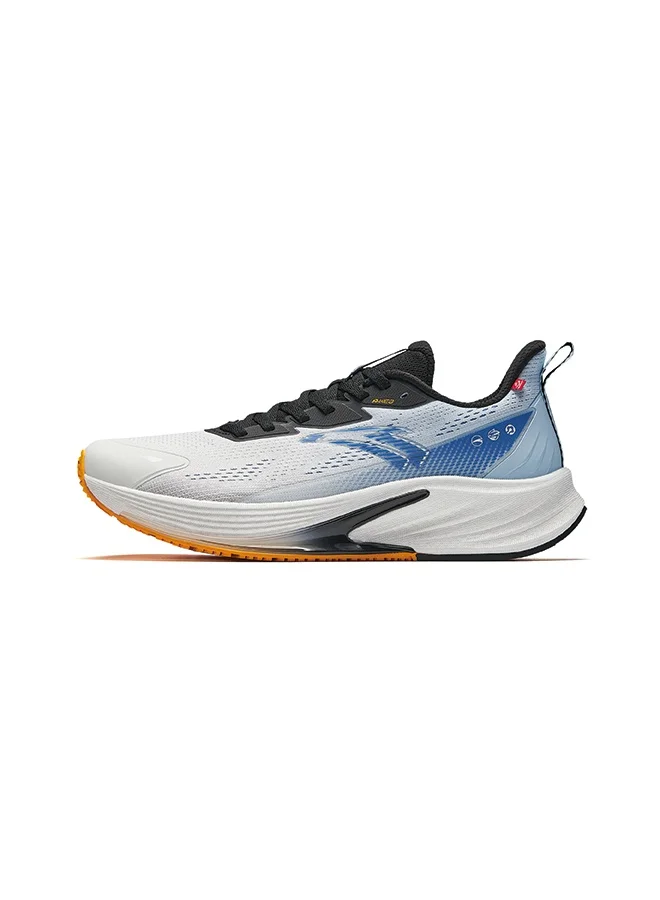 ANTA ANTA Rocket 6th generation | Nitrogen technology water-repellent racing running shoes men's Black shoes cushioning plaid breathab