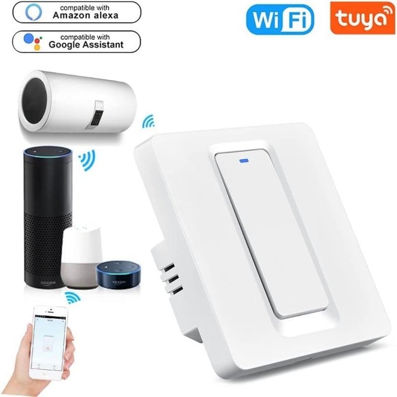 Yuhestdy 40A Smart WiFi/Bluetooth Switch, Heavy Duty WiFi Pump Controller for Pool Pump, Water Heater, Air Conditioner, Compatible with Alexa and Google Home White, 40 Amps - Image 2