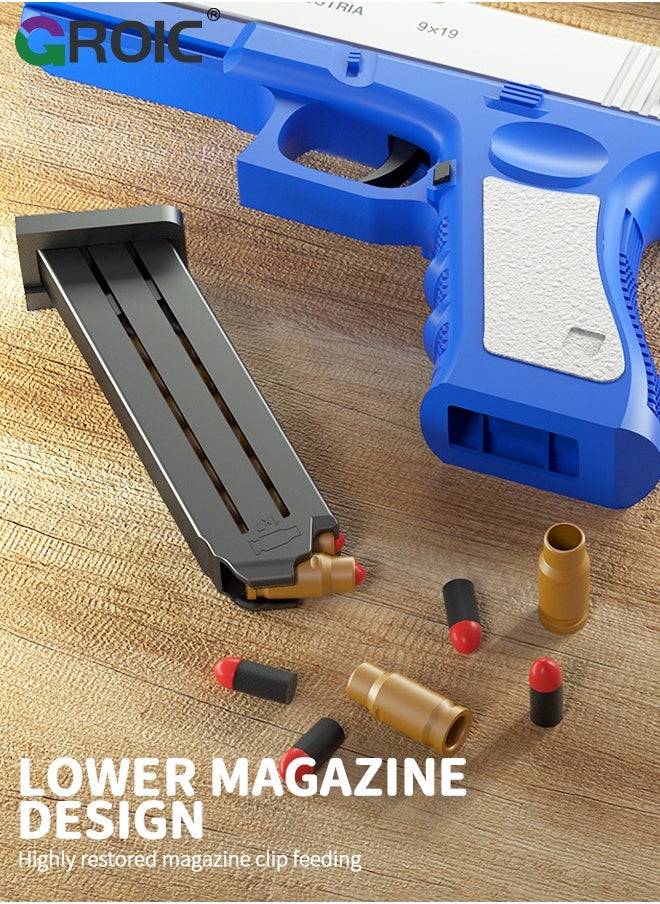 GROIC - Soft Bullet Toy Guns, Glock Continuous Shell Throwing Soft Gun Toy, Toy Foam Blasting Gun, Shooting Games Machine Gun Toys Pistol Toys for Kids Soft Bullet Gun with Eva Soft Bullet, Target etc - Image 1