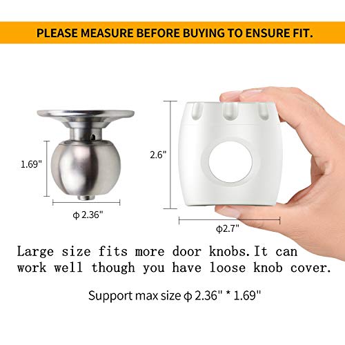 Uxoz Door Knob Safety Cover, 4 Pack Baby Safety Door Handle Cover, Screw Thread Design, Reusable, Reliable Solution to Prevent Kids from Popping Off The Covers - Image 4