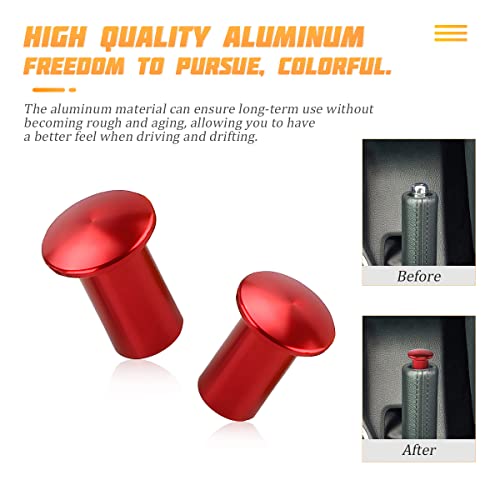 AICEL Turn Knob Drift Button, 2 Pcs E-Brake Handle Handbrake Emergency Cover, Hand Spin Turn Lever Knob Lock Button, Aluminum Replacement Car Accessories Compatible with GT86, FRS, BRZ - Image 3