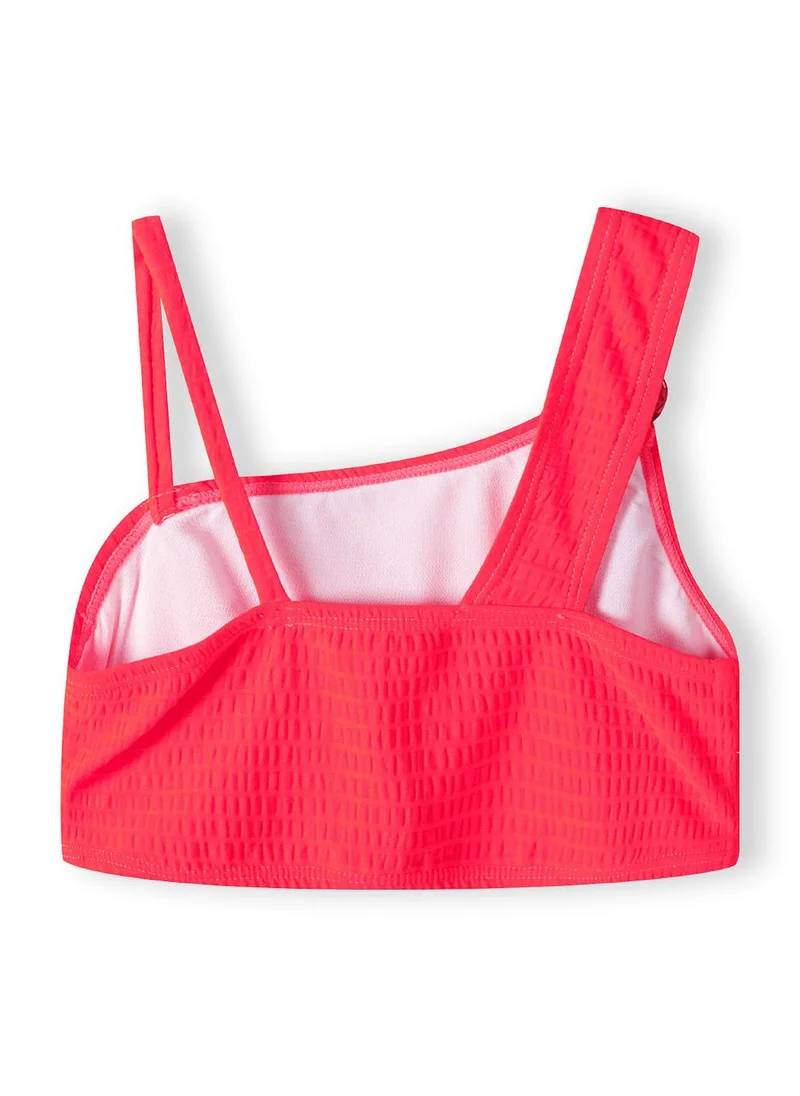 MINOTI Girls' Neon Pink Asymmetric Bikini Set – Stylish and Sporty Look