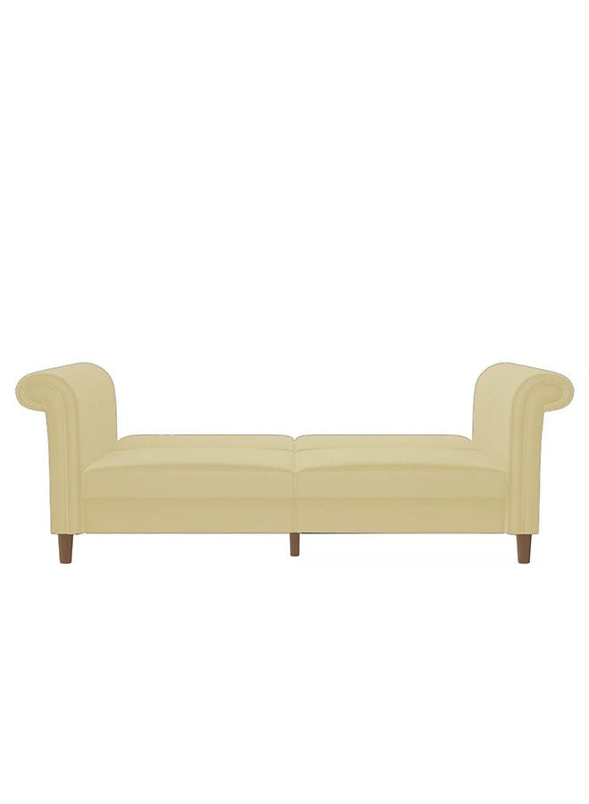 In-House Serena | Sofabed 2 In 1 Upholstered In Velvet - Dark Ivory - Image 5