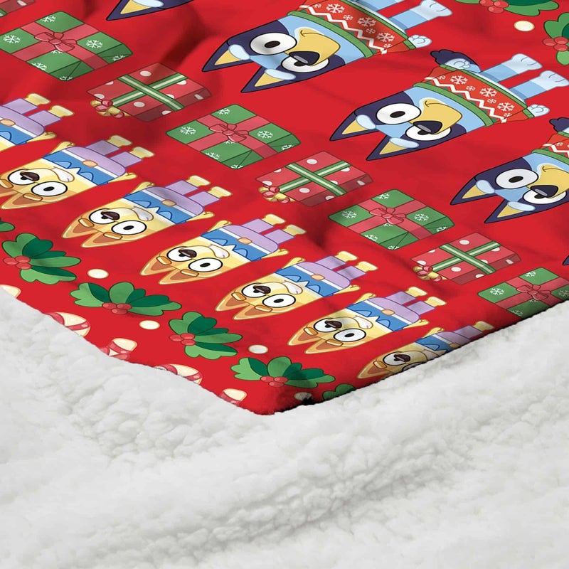 Northwest Northwest Bluey Silk Touch Sherpa Throw Blanket  50"" x 60""  Christmas Sweater - Image 4