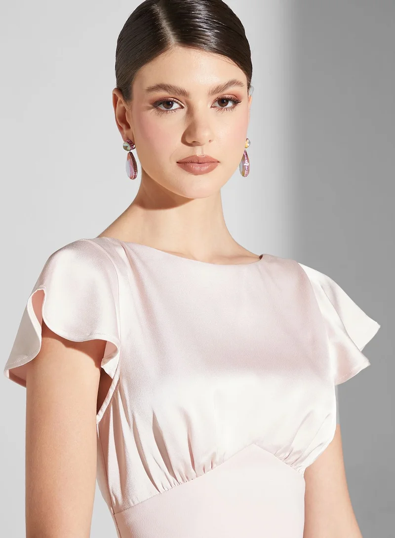 Coast Ruffle Sleeve Knitted Dress