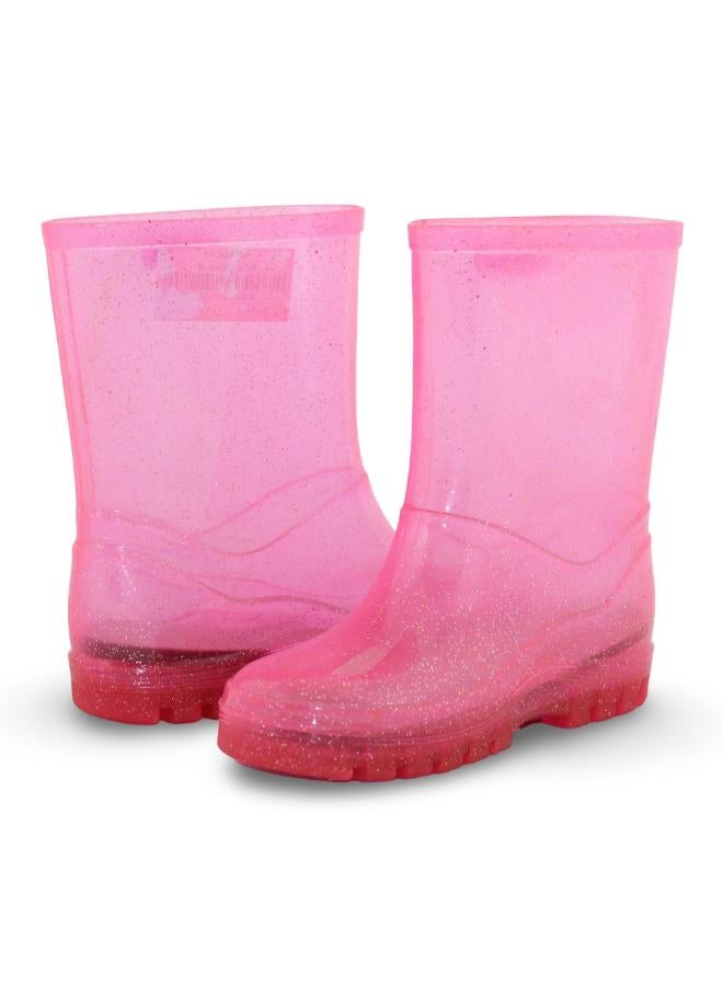Jellies Girls Rubber Rain Boots – Fuchsia - Image 2
