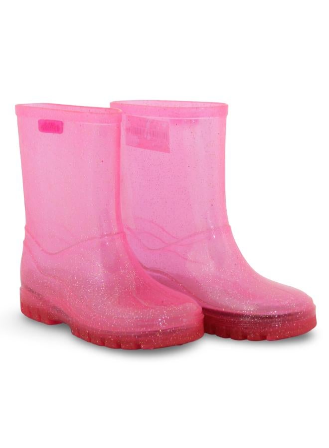 Jellies Girls Rubber Rain Boots – Fuchsia - Image 1